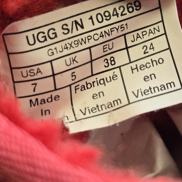 UGG Womens 7 Men 6 Neumel Ankle Chukka Casual Suede Boots Samba Red 3236 - Picture 3 of 12